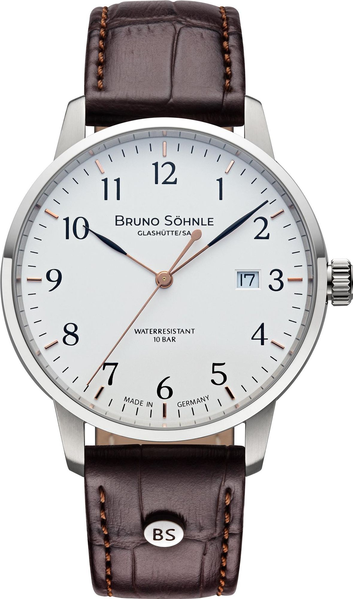 BRUNO SÖHNLE UHRENATELIER GLASHÜTTE/SA Hamburg I Big 17-13201-221 Heren armbandhorloge BRUNO SÖHNLE UHRENATELIER GLASHÜTTE/SA Hamburg I Big 17-13201-221 Heren armbandhorloge