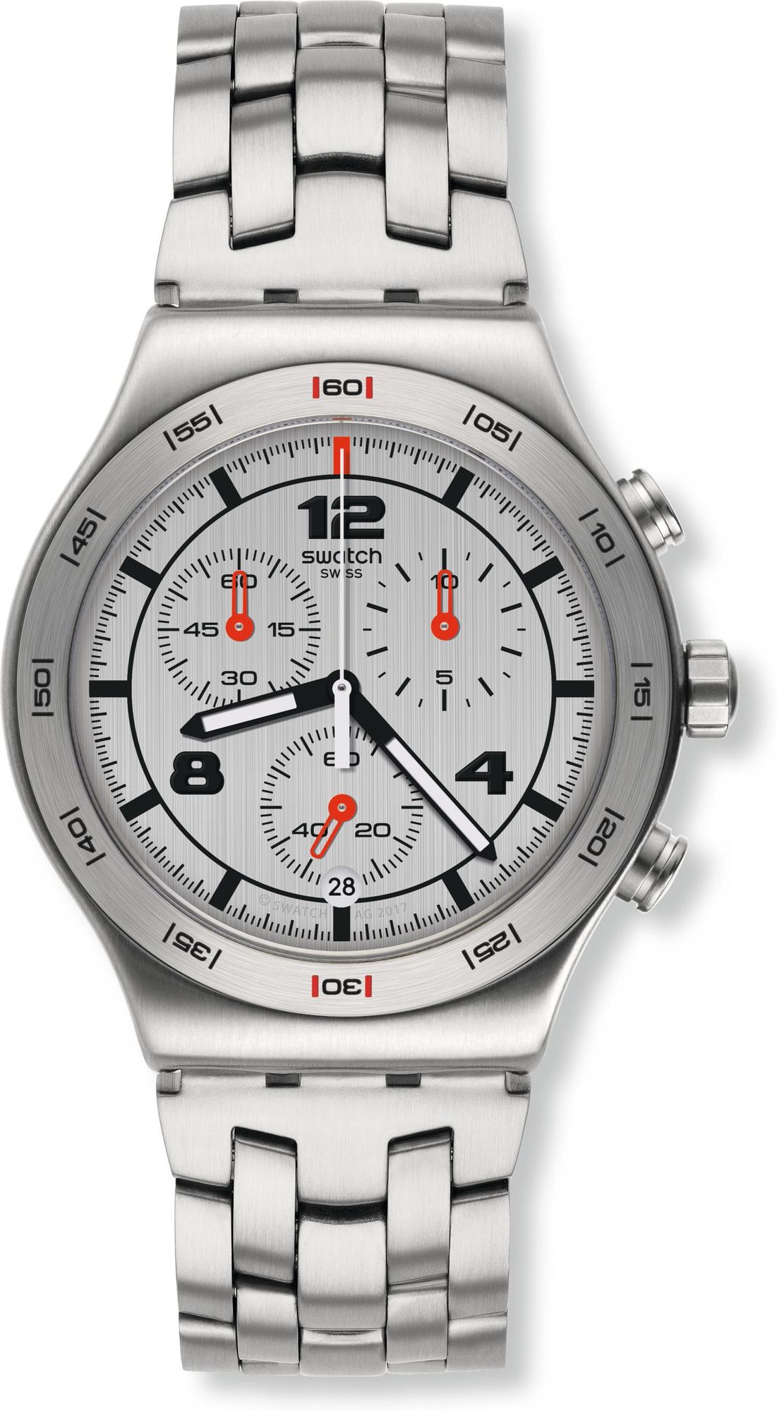 Swatch Irony SILVER AGAIN YVS447G Herrenchronograph