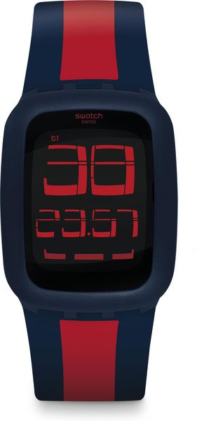 Swatch Swatch Touch SWATCH TOUCH DARK BLUE & RED SURN101D Unisex digitaal horloge Swatch Swatch Touch SWATCH TOUCH DARK BLUE & RED SURN101D Unisex digitaal horloge
