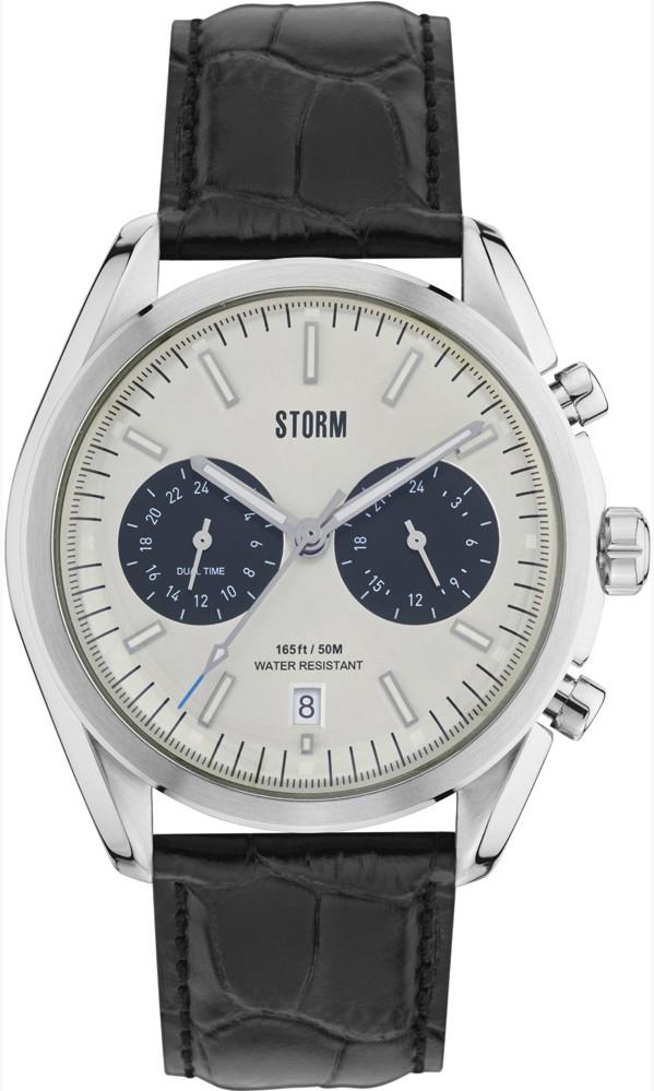 Storm London TREXON SILVER LEATHER 47357/S Herenchronograaf