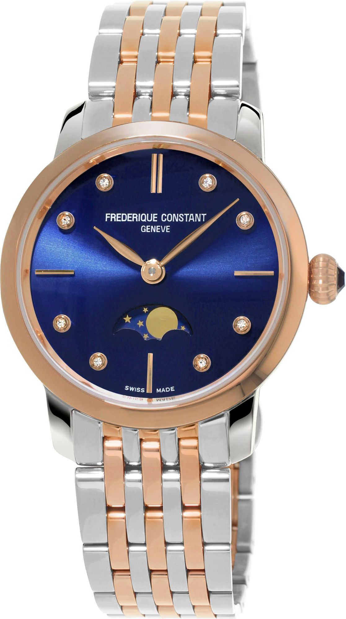 Frederique Constant Geneve SLIMLINE LADIES MOONPHASE FC-206ND1S2B Damenarmbanduhr