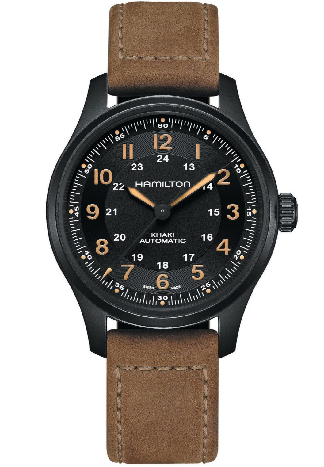 Hamilton Khaki Field H70665533 Montre Automatique pour hommes Réserve de marche de 80 heures