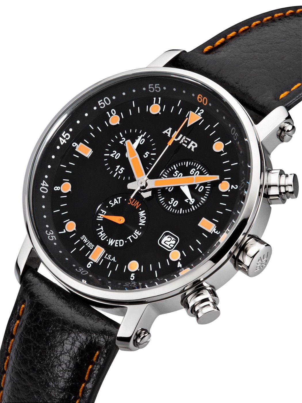 AUER Alpine Glow AU-ZU-611-BOrL Mens Chronograph SWISS ISA