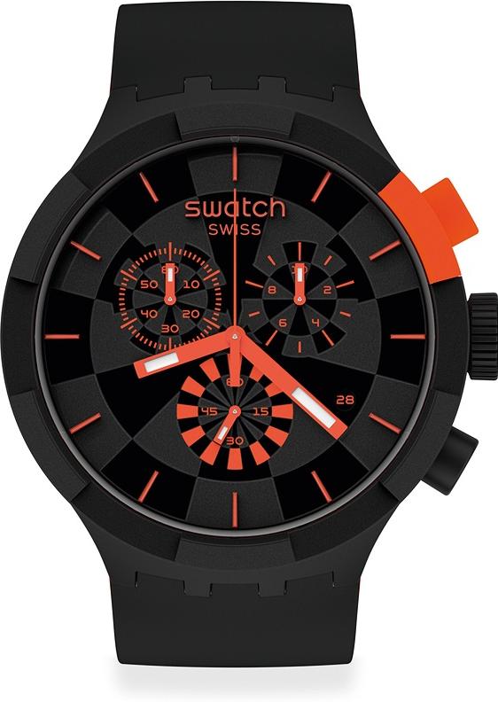 Swatch CHECKPOINT RED SB02B402 Montre Unisexe