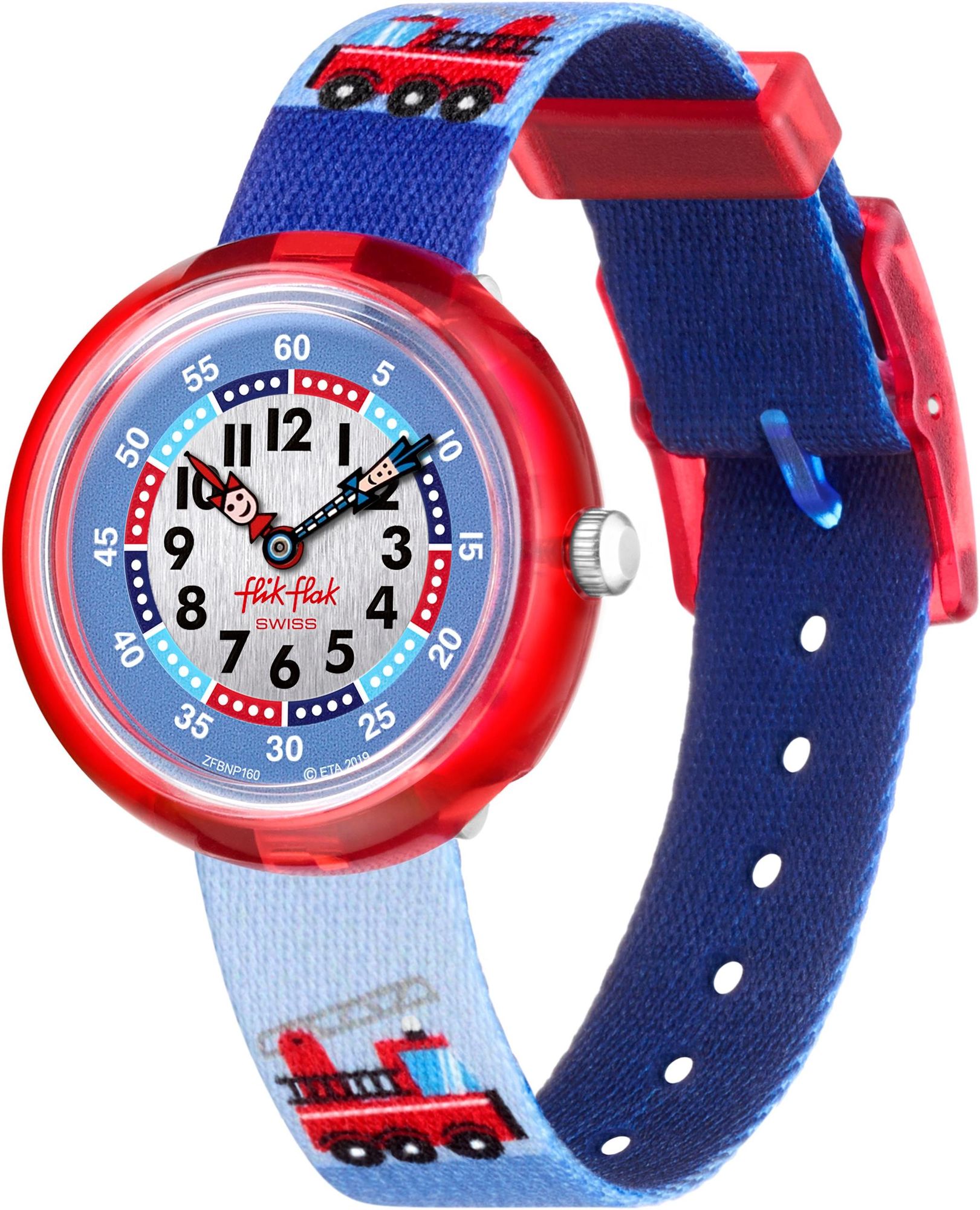 Flik Flak FIRETRUCK FBNP160 Reloj elegante para niños