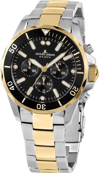 Jacques Lemans Liverpool 1-2091 1-2091I Herenchronograaf Duikhorloge Jacques Lemans Liverpool 1-2091 1-2091I Herenchronograaf Duikhorloge