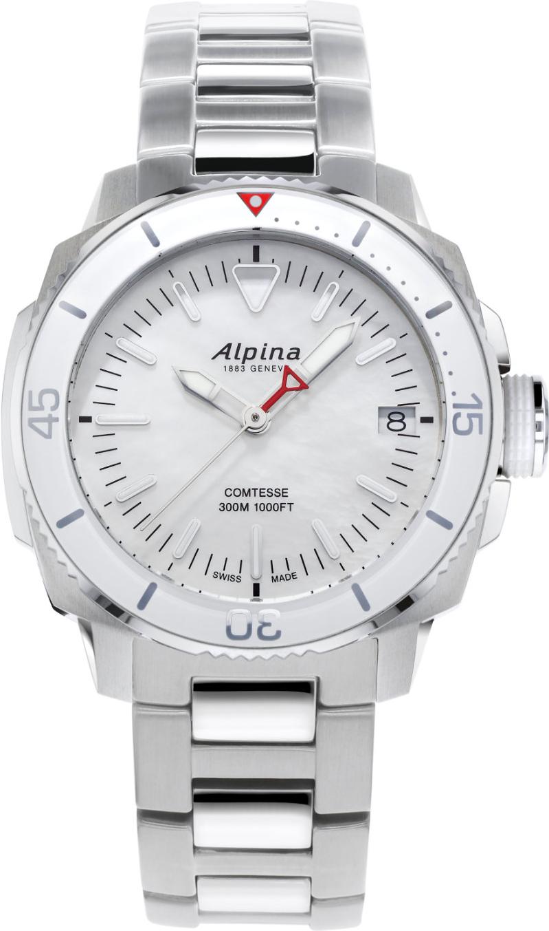 Alpina Geneve SEASTRONG DIVER COMTESSE AL-240MPW2VC6B Dames armbandhorloge Swiss made