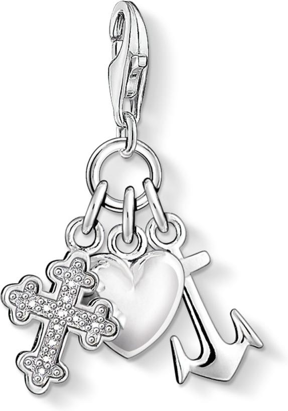 Thomas Sabo Kreuz, Herz, Anker 0409-051-14 Charm Anhänger