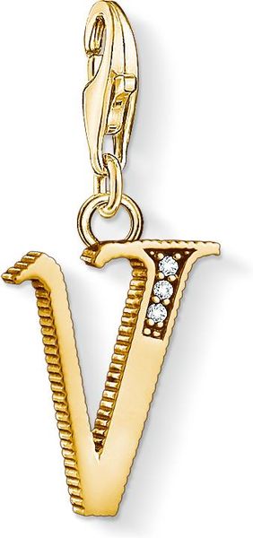 Thomas Sabo Buchstabe V gold 1628-414-39 Charm Anhänger Thomas Sabo Buchstabe V gold 1628-414-39 Charm Anhänger