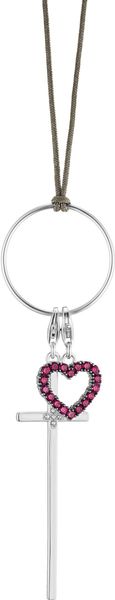 Thomas Sabo Herz mit pinken Steinen 1476-639-10 Pendente charm Thomas Sabo Herz mit pinken Steinen 1476-639-10 Pendente charm