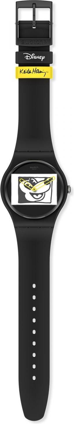 Swatch MICKEY BLANC SUR NOIR SUOZ337 Orologio unisex Swatch MICKEY BLANC SUR NOIR SUOZ337 Orologio unisex