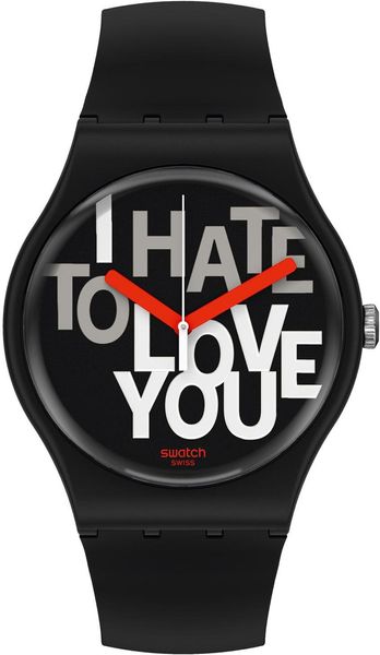 Swatch HATE 2 LOVE SUOB185 Montre Unisexe Swatch HATE 2 LOVE SUOB185 Montre Unisexe