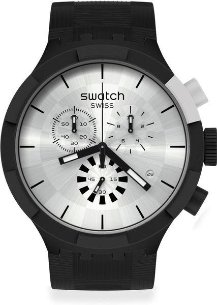Swatch CHEQUERED SILVER SB02B404 Unisex Swatch CHEQUERED SILVER SB02B404 Unisex