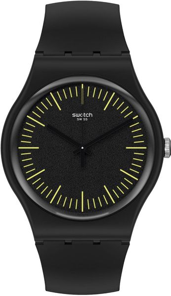 Swatch BLACKNYELLOW SUOB184 Montre Unisexe Swatch BLACKNYELLOW SUOB184 Montre Unisexe