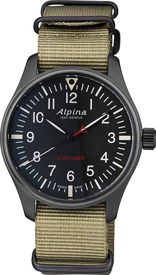 Alpina Geneve Startimer Pilot Nato AL 235B4FBS6 Heren armbandhorloge