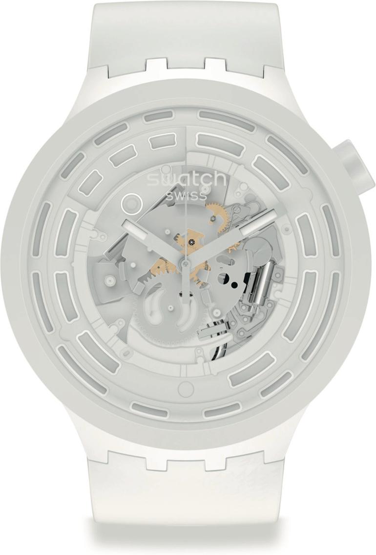 Swatch C-WHITE SB03W100 Unisexuhr