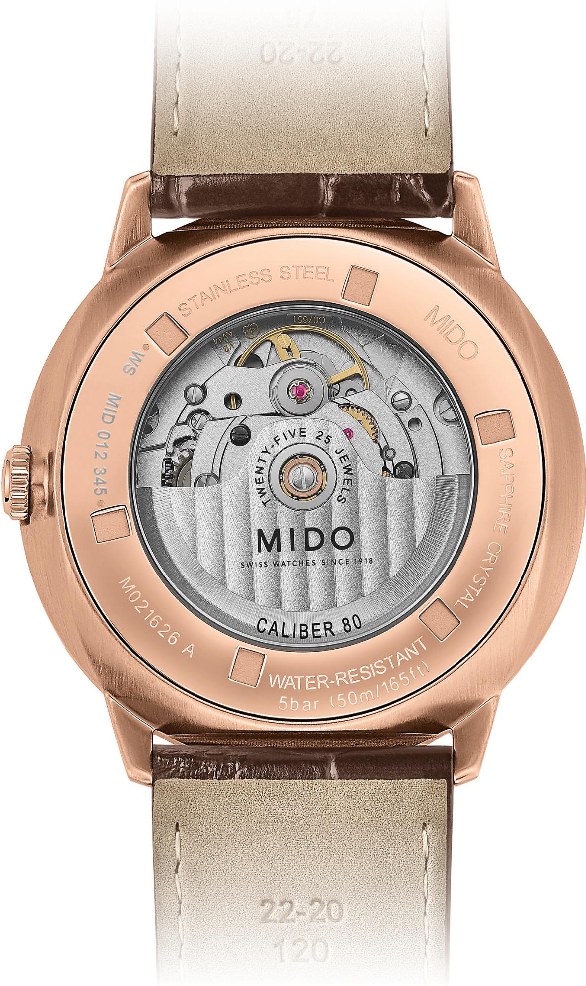 Mido Commander M0216263604100 Automatic Mens Watch 80h Power Reserve