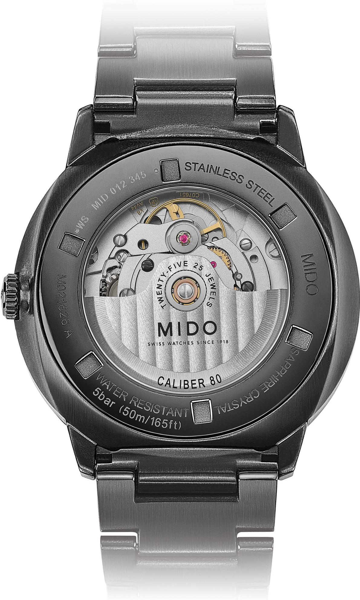 Mido Commander M0216263305100 Montre Automatique pour hommes Réserve de marche de 80 heures