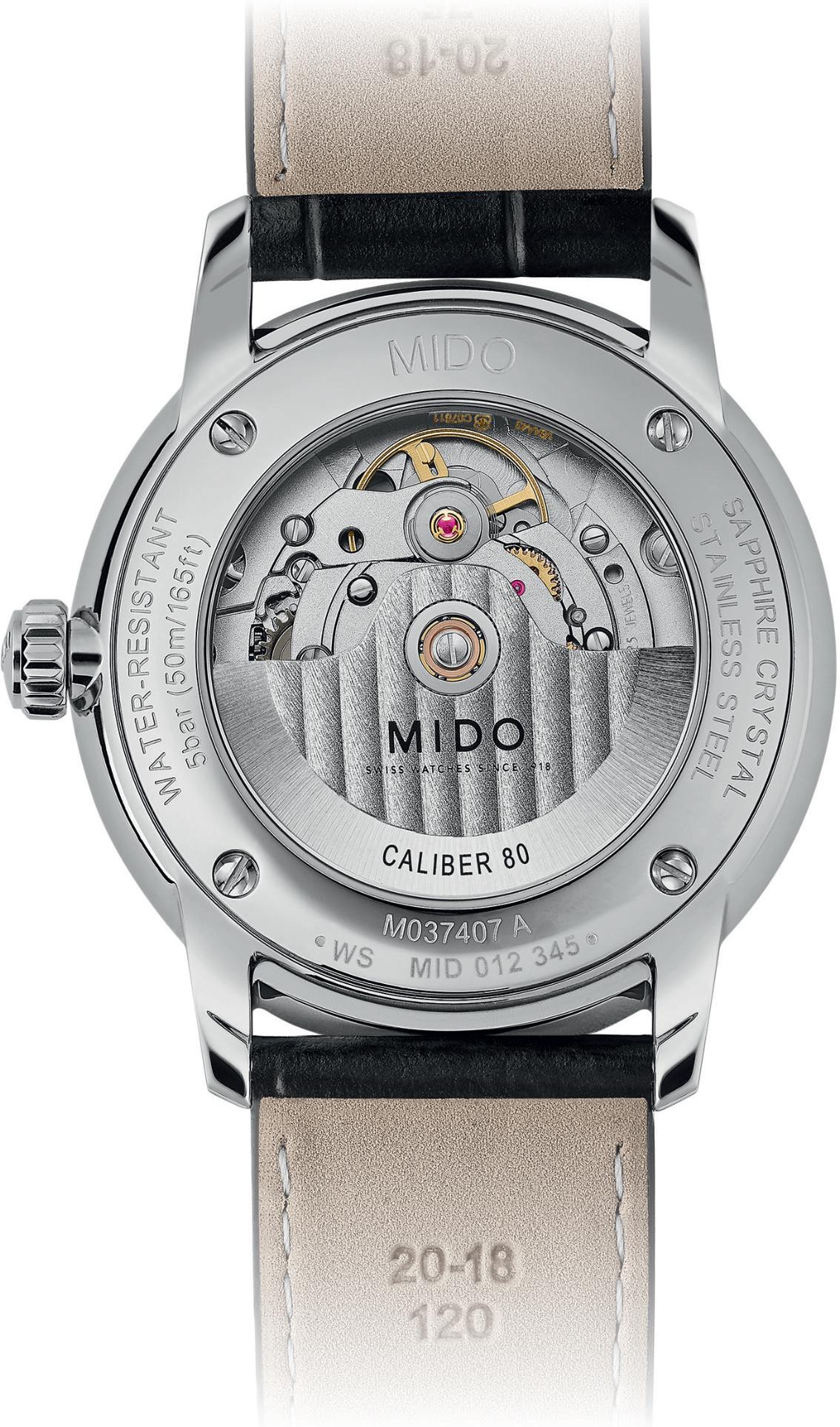 Mido Baroncelli M0374071603101 Herren Automatikuhr 80h Gangreserve