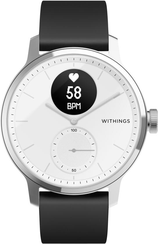 Withings ScanWatch, 42mm white/black HWA09-model 3-All-Int Smartwatch Withings ScanWatch, 42mm white/black HWA09-model 3-All-Int Smartwatch