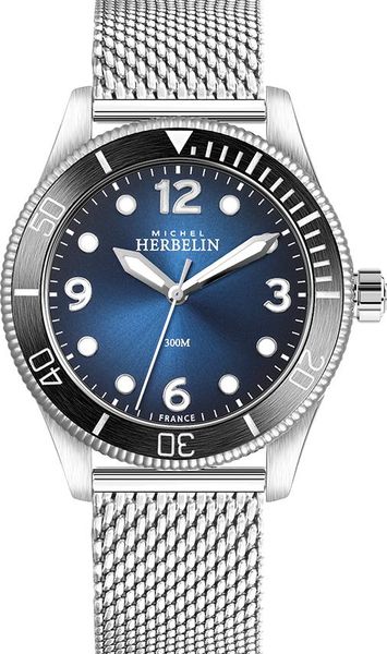Michel Herbelin NEWPORT TROPHY 12260/AN15B Reloj de Pulsera para hombres Reloj de Buceo