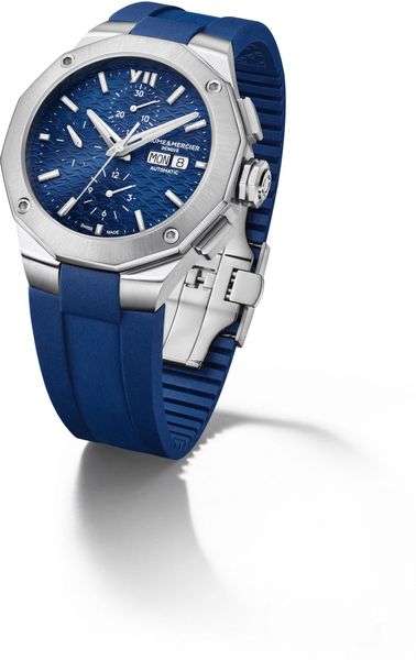 Baume & Mercier Riviera Round XL St Rb Ca Blue M0A10623 Automatische herenchronograaf Baume & Mercier Riviera Round XL St Rb Ca Blue M0A10623 Automatische herenchronograaf