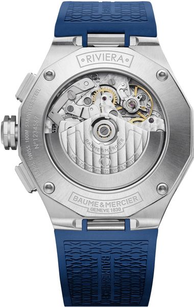 Baume & Mercier Riviera Round XL St Rb Ca Blue M0A10623 Automatische herenchronograaf Baume & Mercier Riviera Round XL St Rb Ca Blue M0A10623 Automatische herenchronograaf