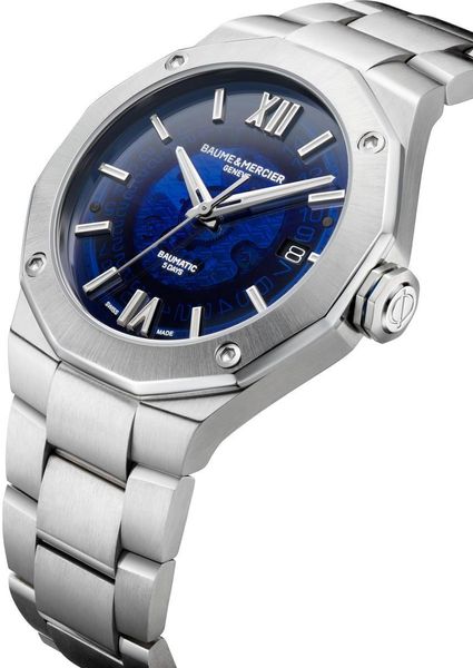 Baume & Mercier Riviera Round L St St At Blue M0A10616 Orologio automatico uomo Baume & Mercier Riviera Round L St St At Blue M0A10616 Orologio automatico uomo