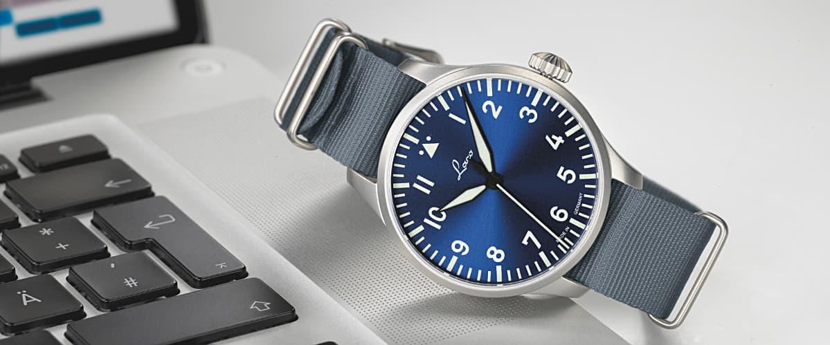 Laco Augsburg Blaue Stunde 42 862100 Herren Automatikuhr Made in Germany