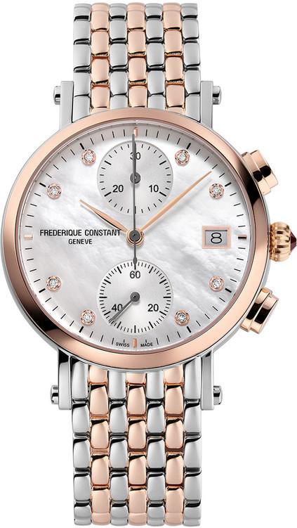 Frederique Constant Geneve LADIES CHRONOGRAPH QUARTZ FC-291MPWD2R2B Damenarmbanduhr