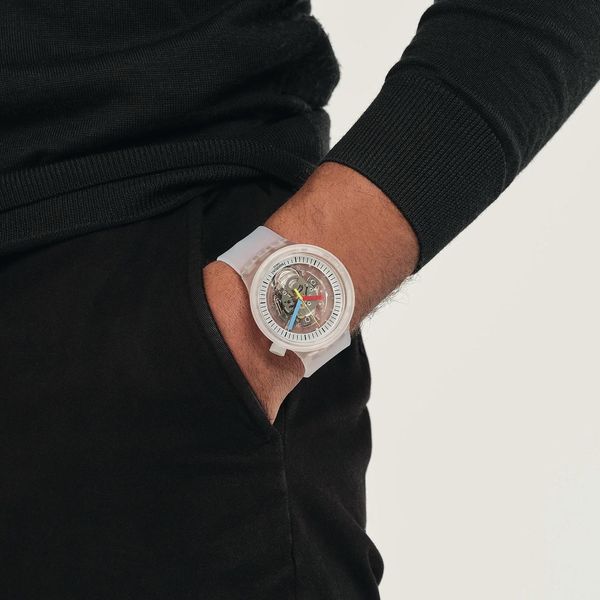 Swatch CLEARLY BOLD SB01K100 Unisex horloge Swatch CLEARLY BOLD SB01K100 Unisex horloge