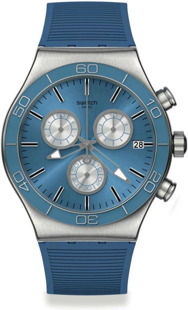 Swatch BLUE IS ALL YVS485 Mens Wristwatch