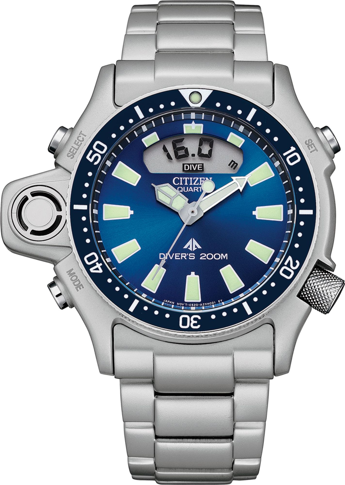 Citizen Promaster Eco-Drive Taucher JP2000-67L Reloj de Pulsera para hombres Restitente al Agua hasta los 200m