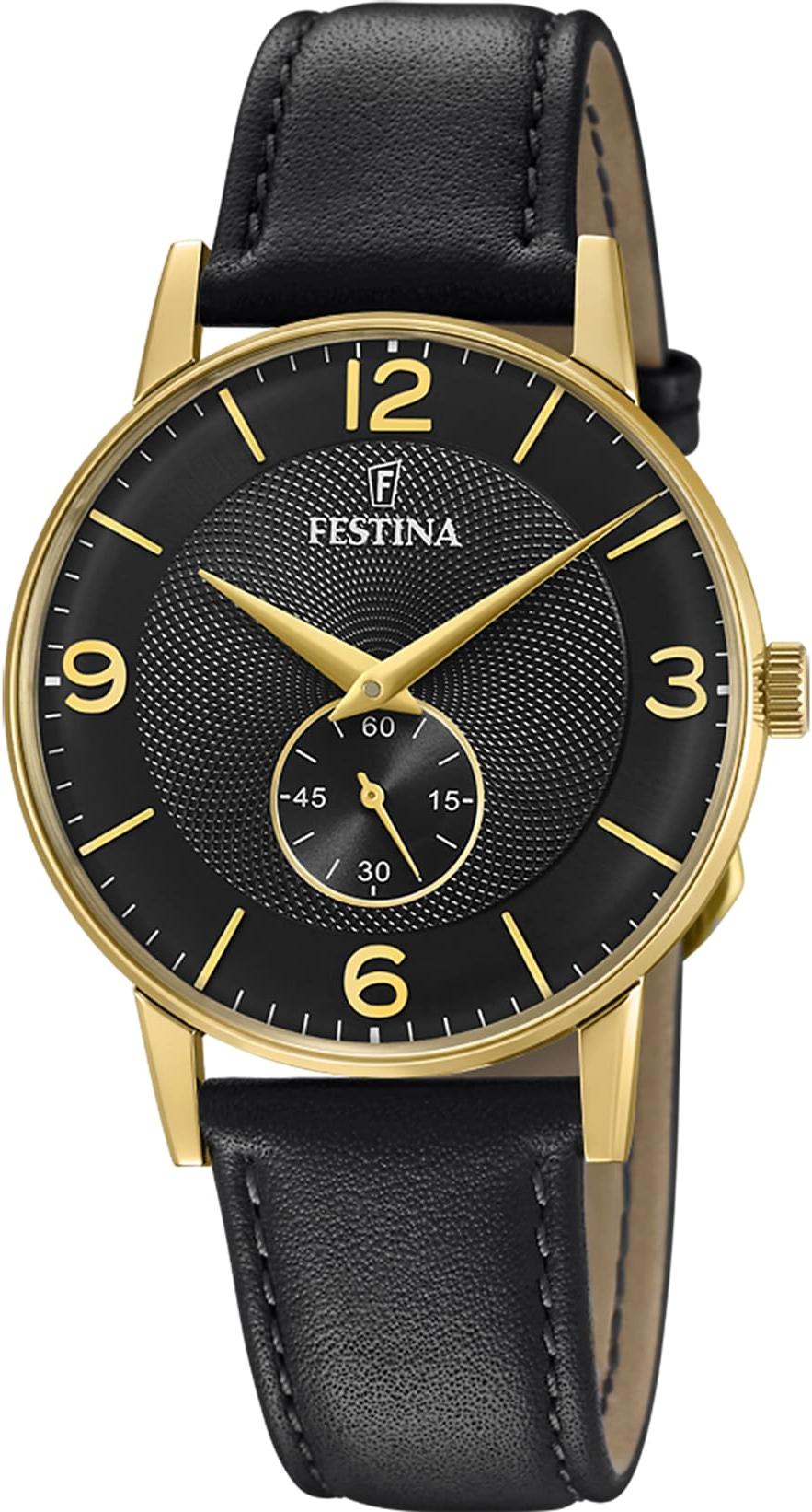 Festina Lederband klassisch F20567/4 Herrenarmbanduhr