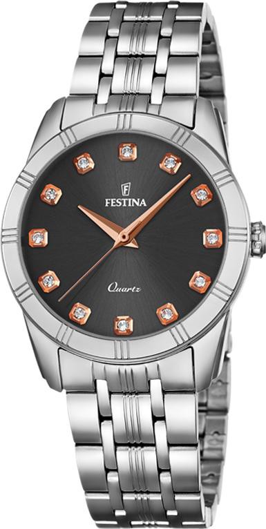 Festina Klassik F16940/5 Damenarmbanduhr Mit Zirkonen