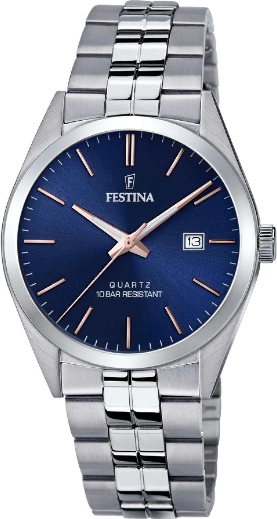 Festina Stahlband klassisch F20437/B Herrenarmbanduhr