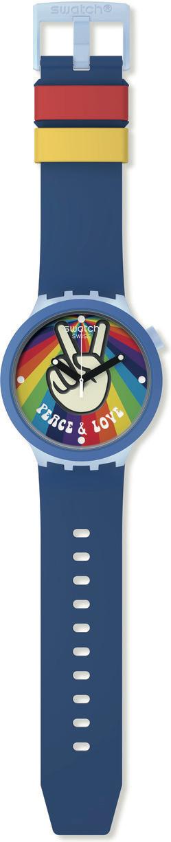 Swatch Big Bold BIOCERAMIC PEACE HAND LOVE SB03N105 Orologio unisex