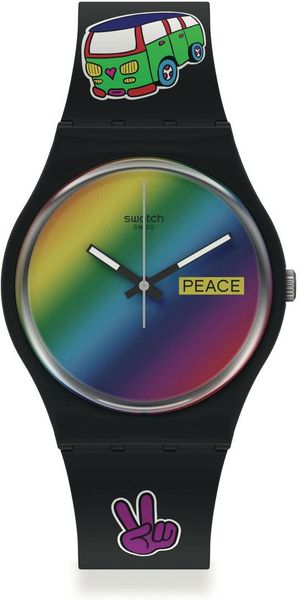Swatch Original Gent Bioceramic Standard GO WITH THE 'BOW SO31B101 Unisex horloge Swatch Original Gent Bioceramic Standard GO WITH THE 'BOW SO31B101 Unisex horloge