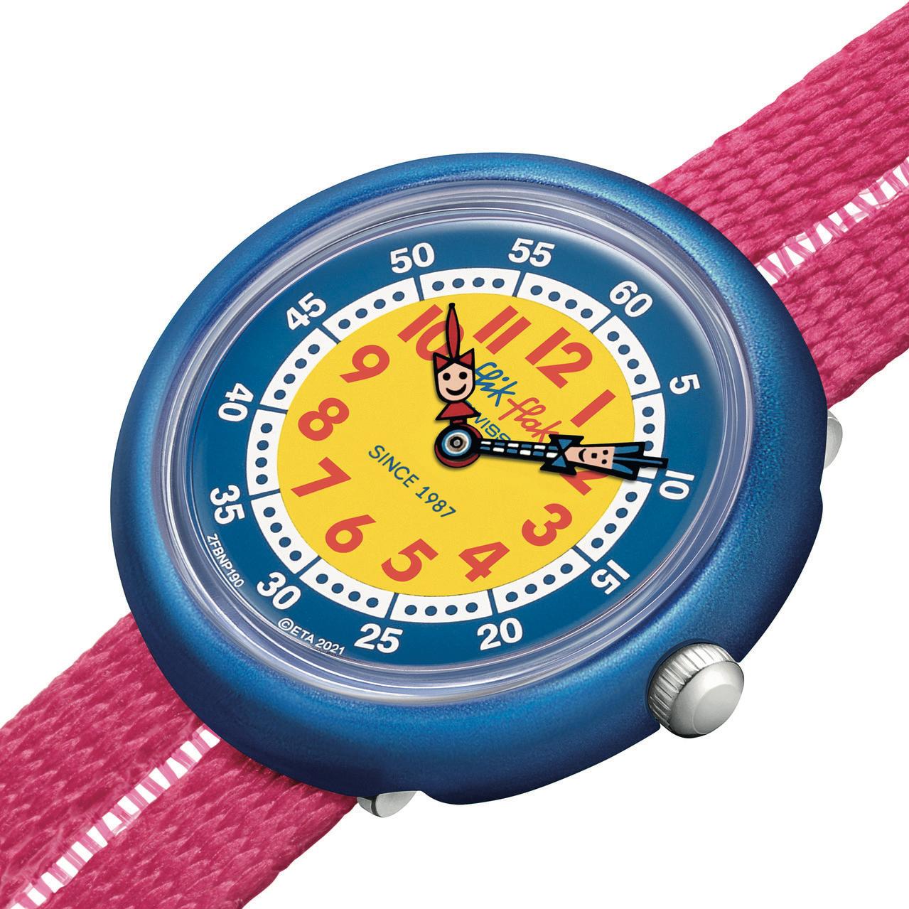 Flik Flak RETRO PINK FBNP190 Montre élégante pour enfants