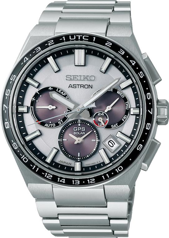 Seiko Astron GPS Solar Dual Time SSH107J1 montre GPS solaire Réception de GPS pour l'heure et fuseau horaire