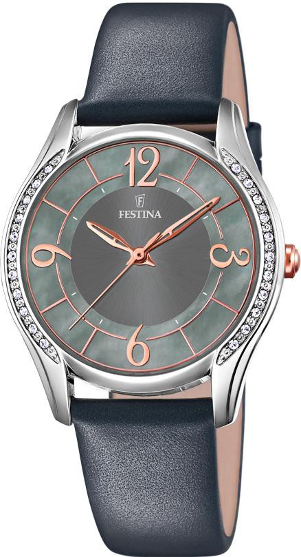 Festina Klassik F16944/B Montre Bracelet pour femmes Avec des Zircons