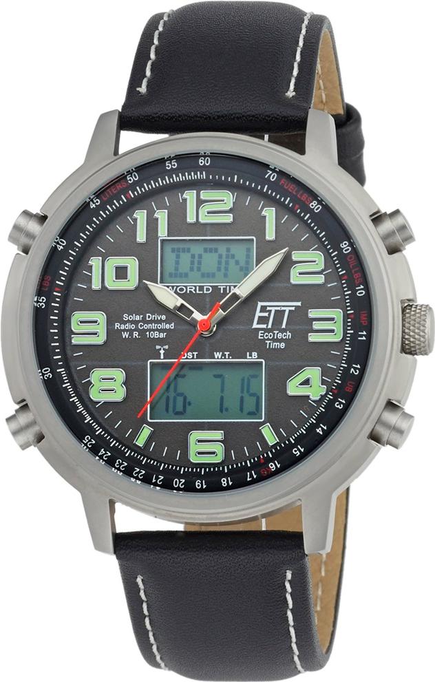 Eco Tech Time Solar Drive Funk ETT Hunter II EGS-11301-22L Radioklok voor heren