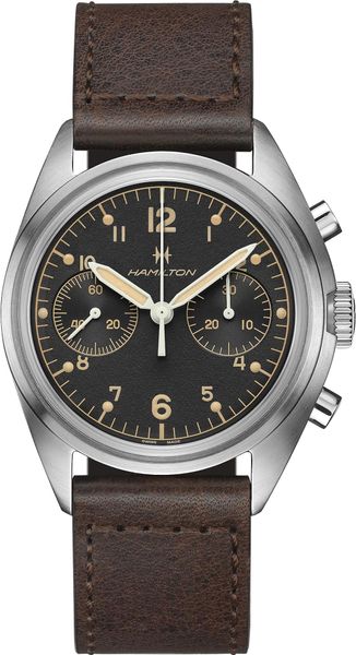 Hamilton Khaki Pilot Pioneer Mechanical Chrono H76409530 Automatische herenchronograaf Hamilton Khaki Pilot Pioneer Mechanical Chrono H76409530 Automatische herenchronograaf