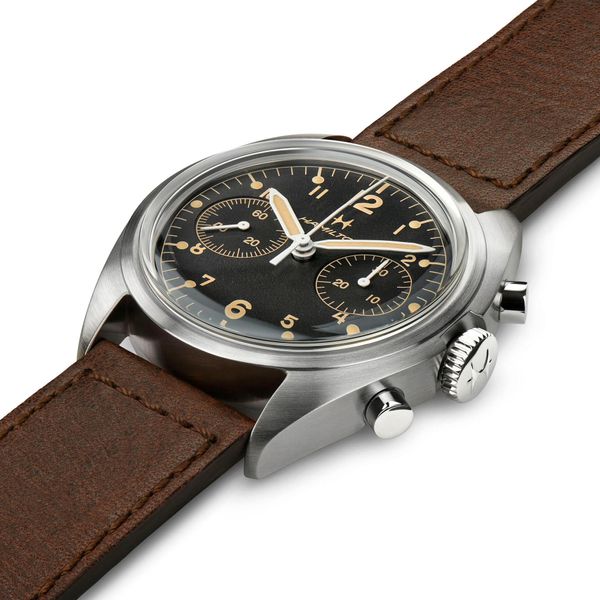 Hamilton Khaki Pilot Pioneer Mechanical Chrono H76409530 Automatische herenchronograaf Hamilton Khaki Pilot Pioneer Mechanical Chrono H76409530 Automatische herenchronograaf