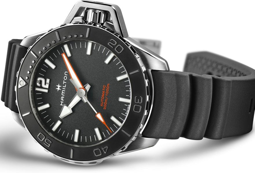 Hamilton Khaki Navy Frogman Auto H77825330 Orologio da immersione per uomo Orologio da immersione Hamilton Khaki Navy Frogman Auto H77825330 Orologio da immersione per uomo Orologio da immersione