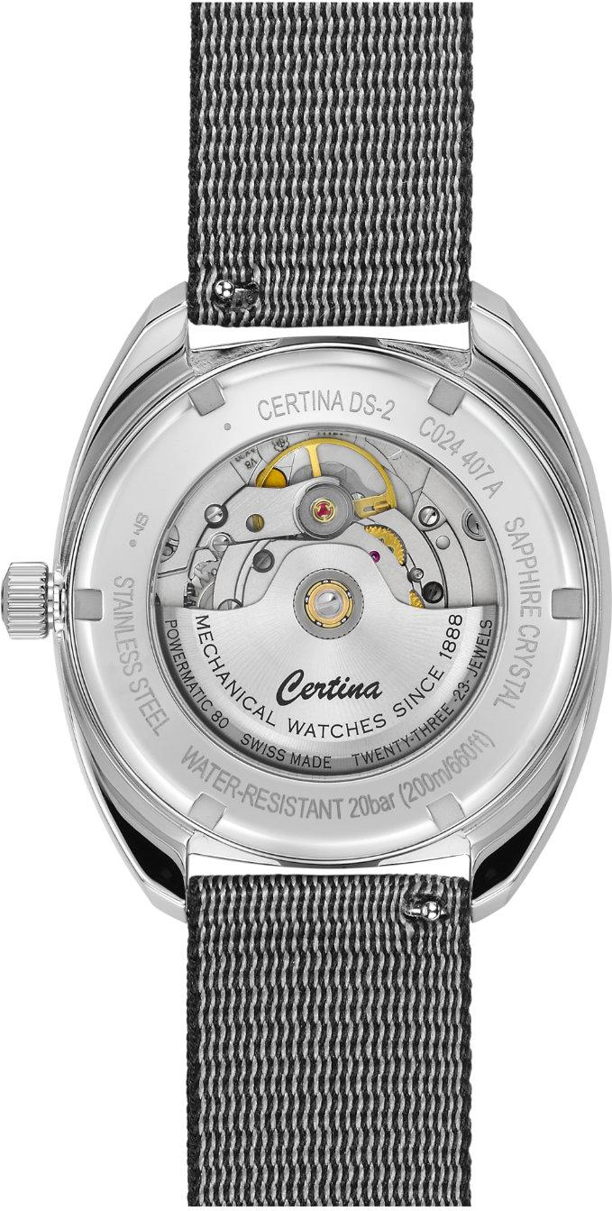 Certina Heritage DS-2 Powermatic C024.407.18.081.00 Herren Automatikuhr 80h Gangreserve