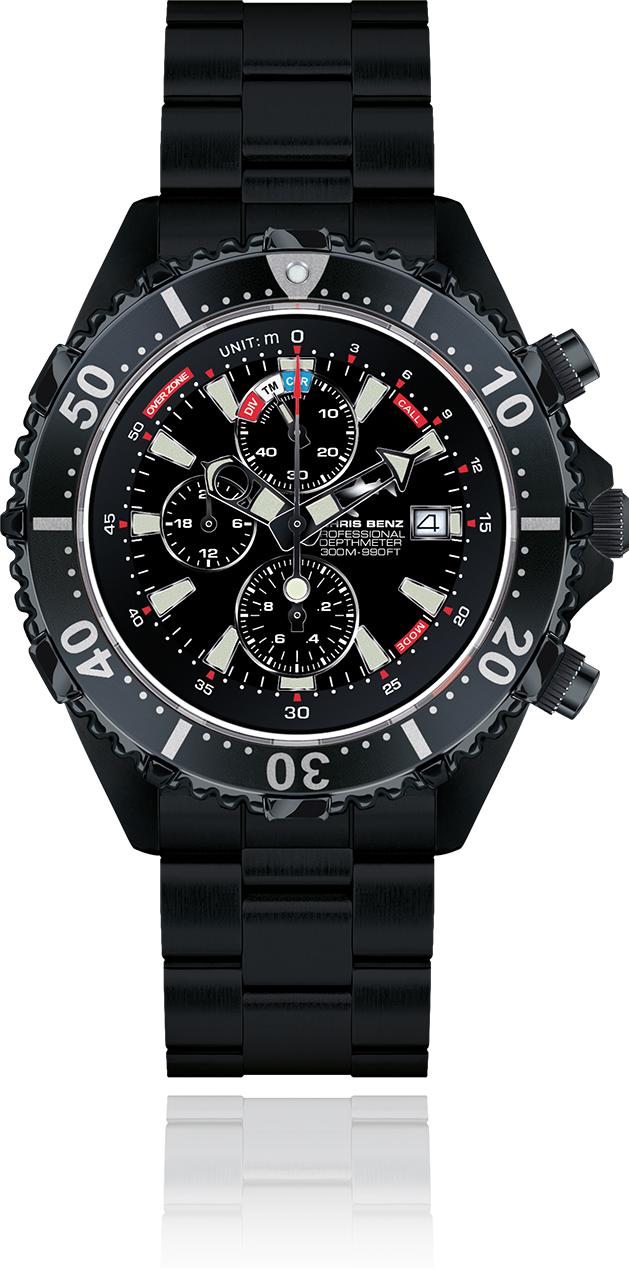 Chris Benz CHRIS BENZ DEPTHMETER CHRONOGRAPH CB-C300-LE-MBS Mens Chronograph