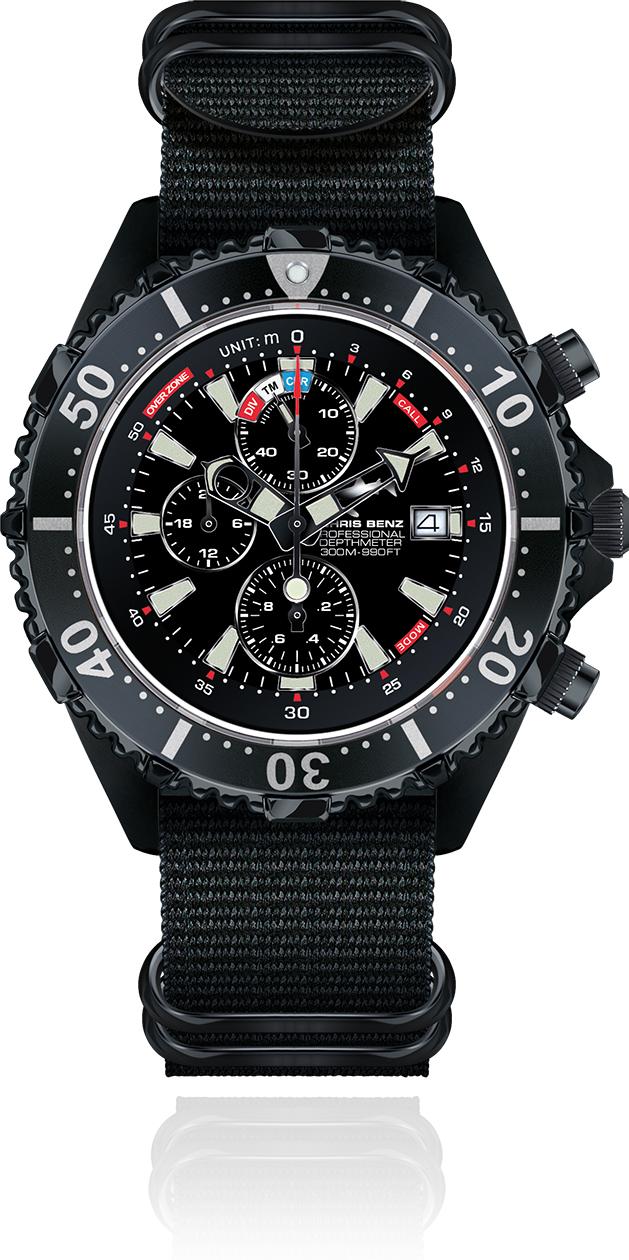 Chris Benz CHRIS BENZ DEPTHMETER CHRONOGRAPH CB-C300-LE-NBSS Cronógrafo para hombres