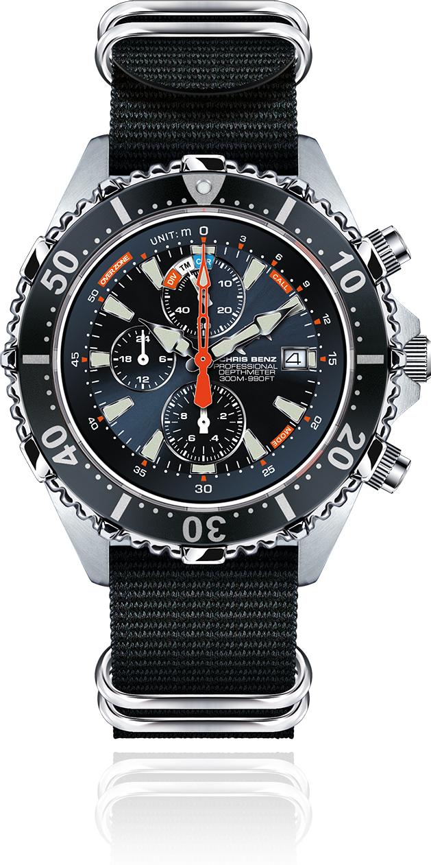 Chris Benz CHRIS BENZ DEPTHMETER CHRONOGRAPH CB-C300X-NB-NBS Herrenchronograph