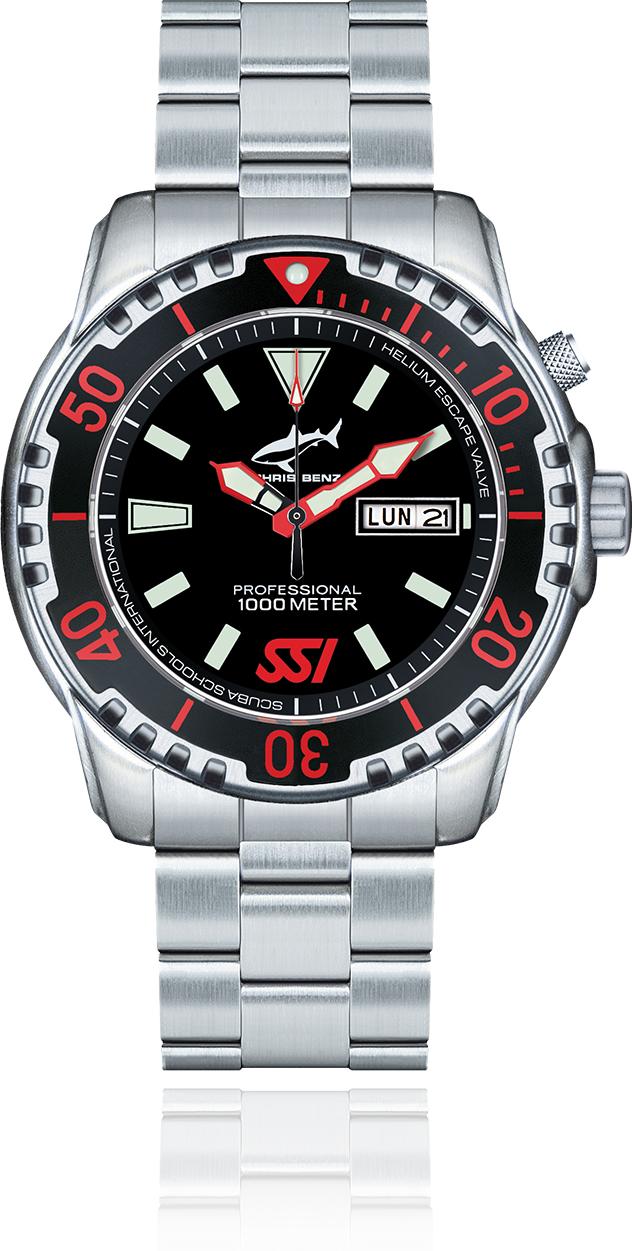 Chris Benz CHRIS BENZ DEEP 1000M SSI EDITION CB-1000-SSI-MB Reloj de buceo para hombres 1000m